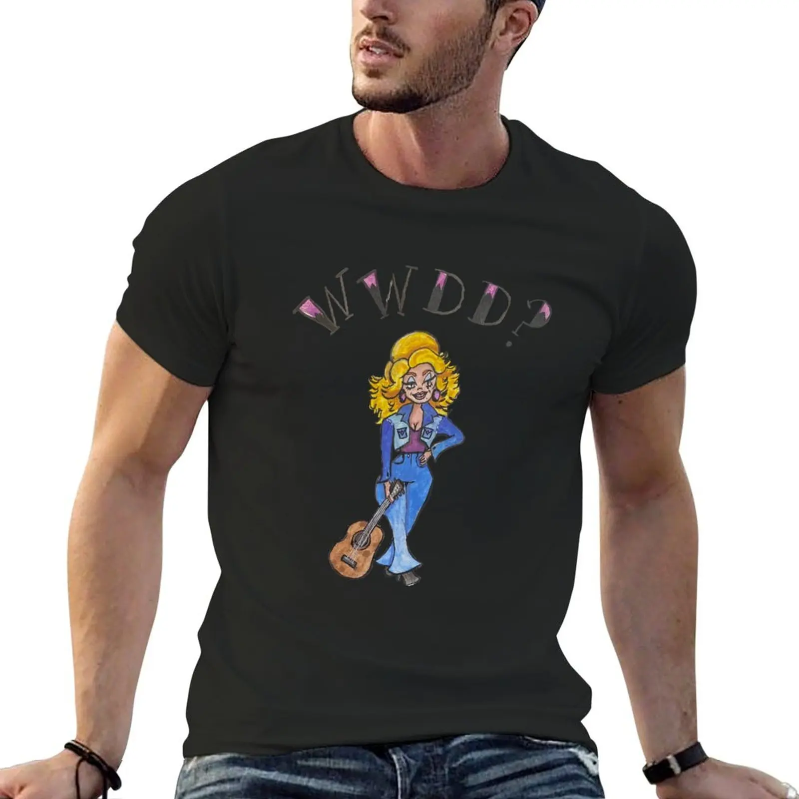 What Would Dolly Do? T-Shirt plus sizes heavyweights mens t shirts top quality