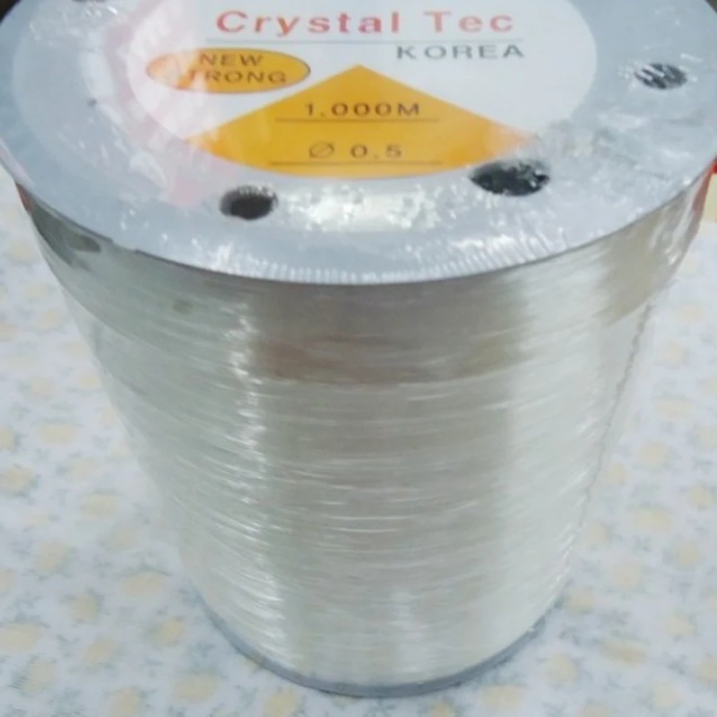 Stretchy transparent cords for jewelry DIY, fishing thread jewelry finding for bracelet 1000 meters