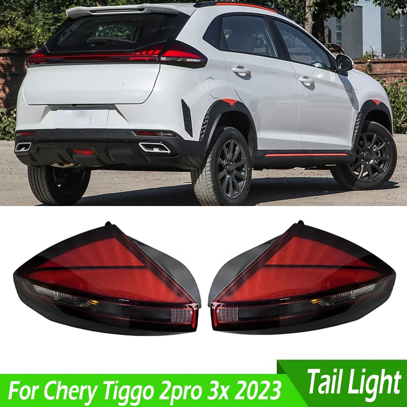 

605000644AA 605000645AA Rear Tail Light Turn Signal Light Brake Lamp Taillight Assembly With Bulbs For Chery Tiggo 2pro 3x 2023