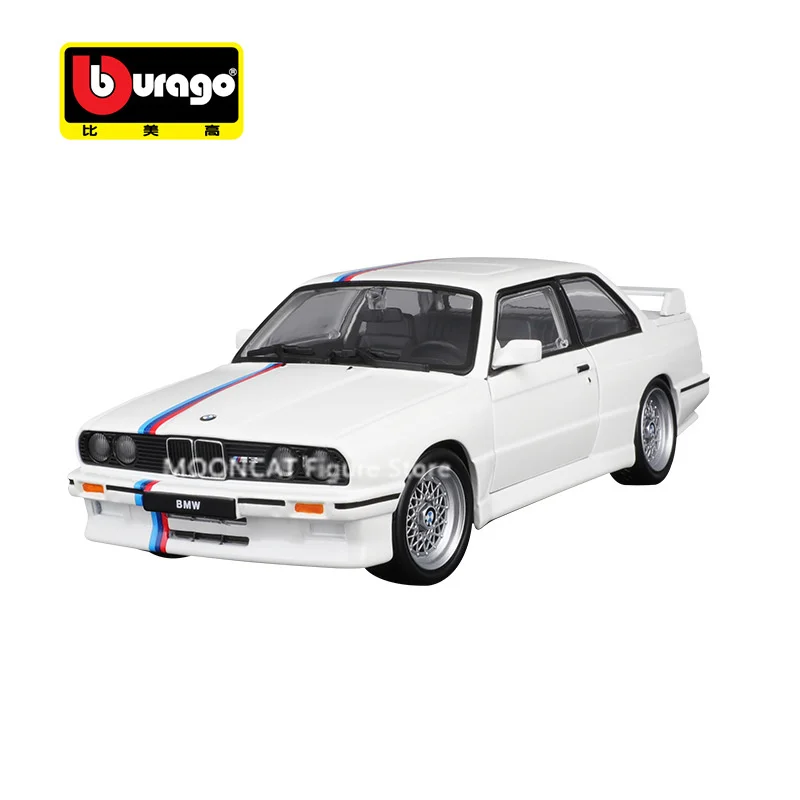 Bburago 1:24 BMW M3 E30 1988 3 Series Car Model Supercar Alloy Car Static Diecast Vehicles Model Miniature Scale Collectible Toy