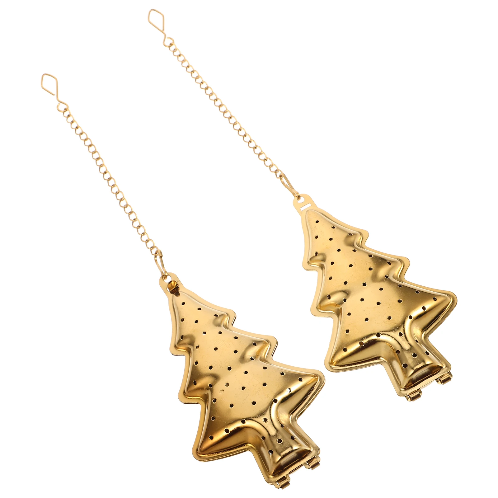 

2pcs Stainless Steel Tea Infusers Christmas Tree Shape Fine Mesh Reusable For Loose Leaf Tea Strainer Kitchen Party Tool Home