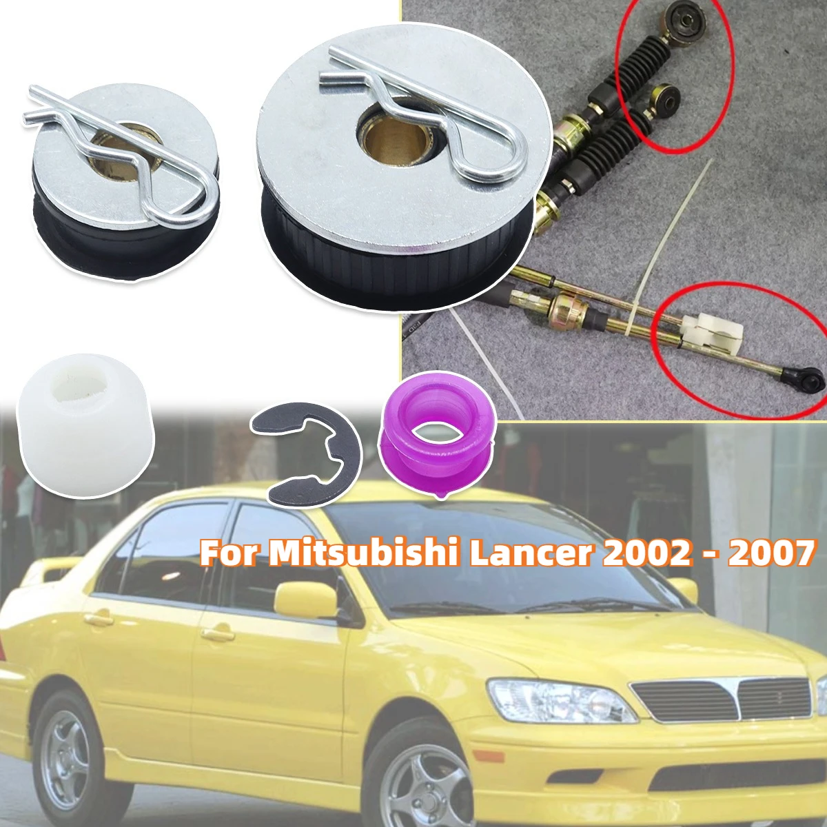 Manual Gear Shift Cable Transmission Shifter Linkage End Replace Bushing Kit For Mitsubishi Lancer 2002 2003 2004 2005 2006 2007