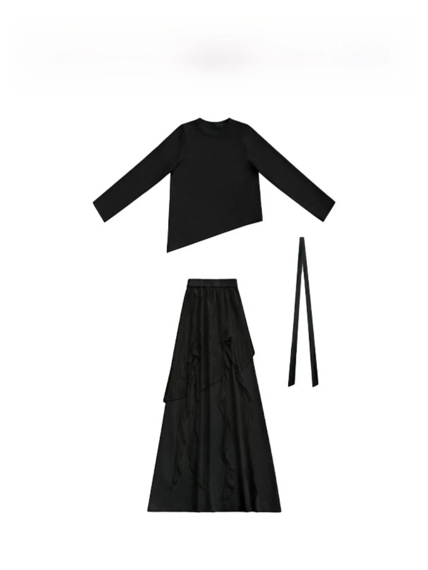 

Свободный женский комплект из двух предметов Ele, крутая юбка-ф, однотонная зимняя модная удобная корейская повседневная одежда