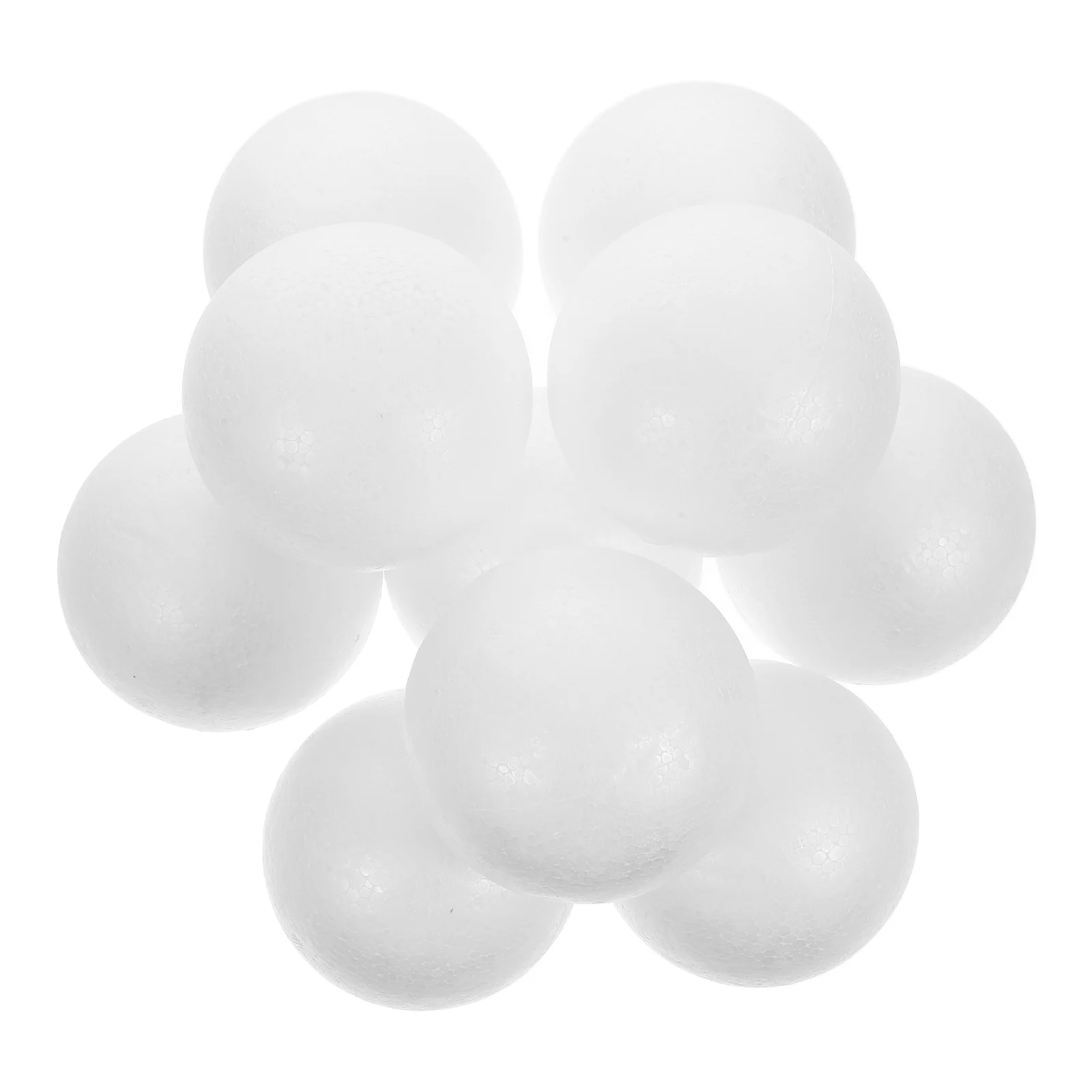 

10 Pcs Foam Ball Decoration Solid Round Spheres Polystyrene Balls Christmas DIY Craft White