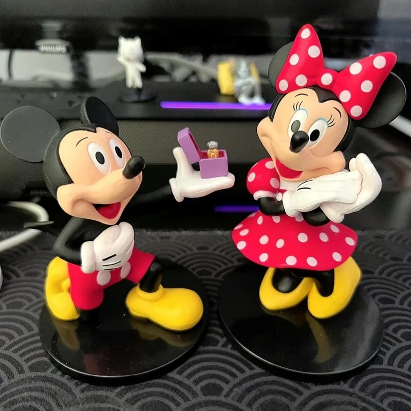 

Disney Mickey Mouse Minnie Mouse Anime Figures Collectible Ornaments Proposal Model Home Decor Birthday Gifts
