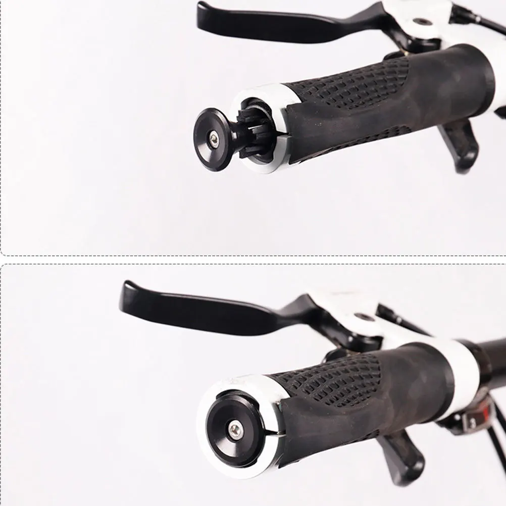 

2 Pair Aluminum Alloy Handle Bike Handlebar Parts Lock End Cap Grips Caps Plugs Cover Alloys Handlebars Multiple Use