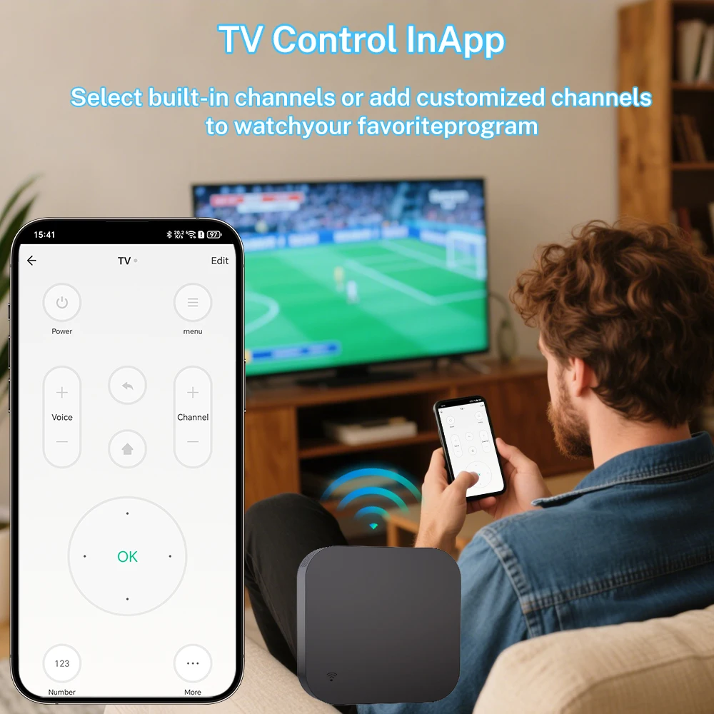 Tuya WiFi IR Remote Control with Temperature Humidity Sensor 433 Mhz for Air Conditioner TV Works with Google Home Alexa #5