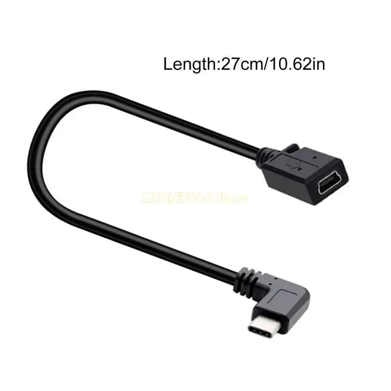 F62C 480 ميجابت في الثانية سلك بيانات للهواتف محول سلك كابل USB 5Pin أنثى إلى النوع C ذكر #6