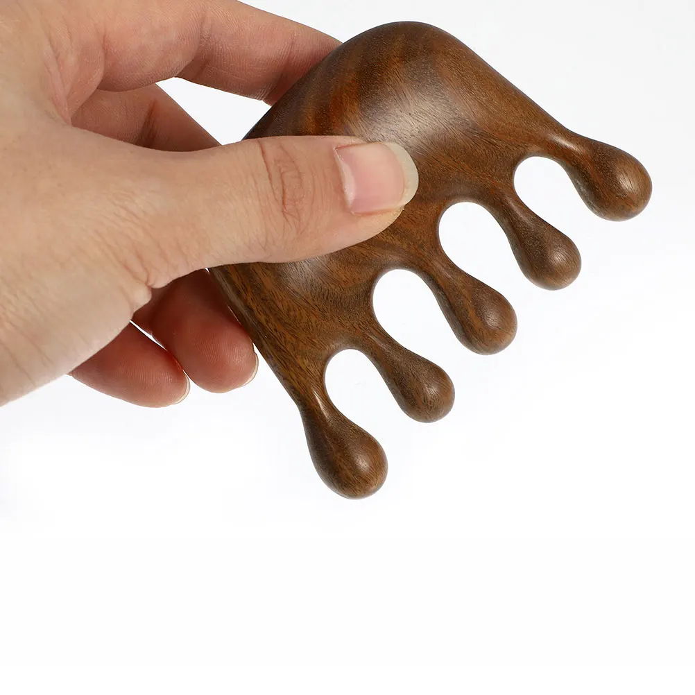 

2 Pcs Massage Comb Anti static Acupoint Hair Scalp Sturdy Combs Women Wooden Comfortable Multifunctional