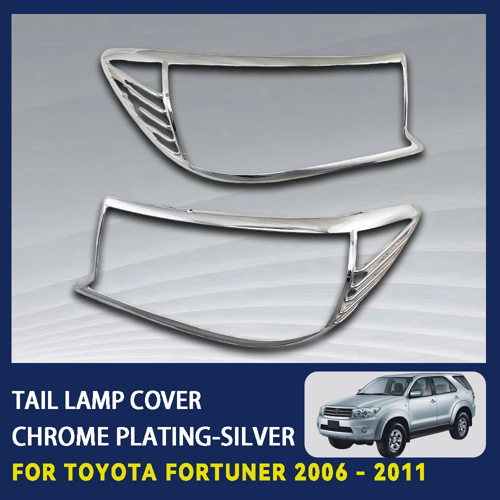 

For Toyota Fortuner 2006 - 2011 Abs Chrome Plated Silver Car Head Lamp Cover Trim Car Accessories Exterior Decorate