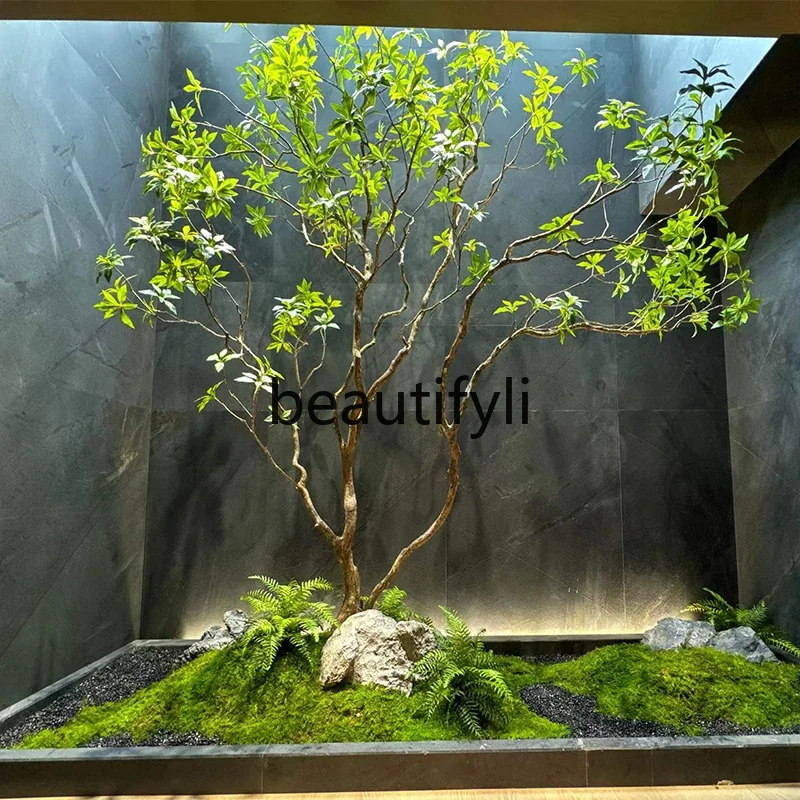 

Landscaping window plant indoor simulation green plant decorative tree large fake tree simple landscape