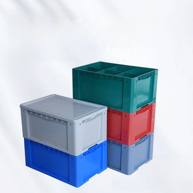 

Большой пластиковый контейнер для хранения в корейском стиле с утолщенным дном, промышленный пластиковый ящик с крышкой, разделенный на отсеки, для дома и...
