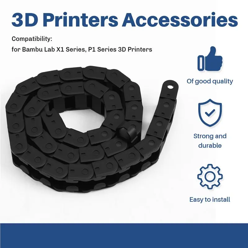 

Cable Chain Assembly For Bambulab X1 Series P1 Series For Bambu P1/X1 Cable Bracket 3D Printer Accessories