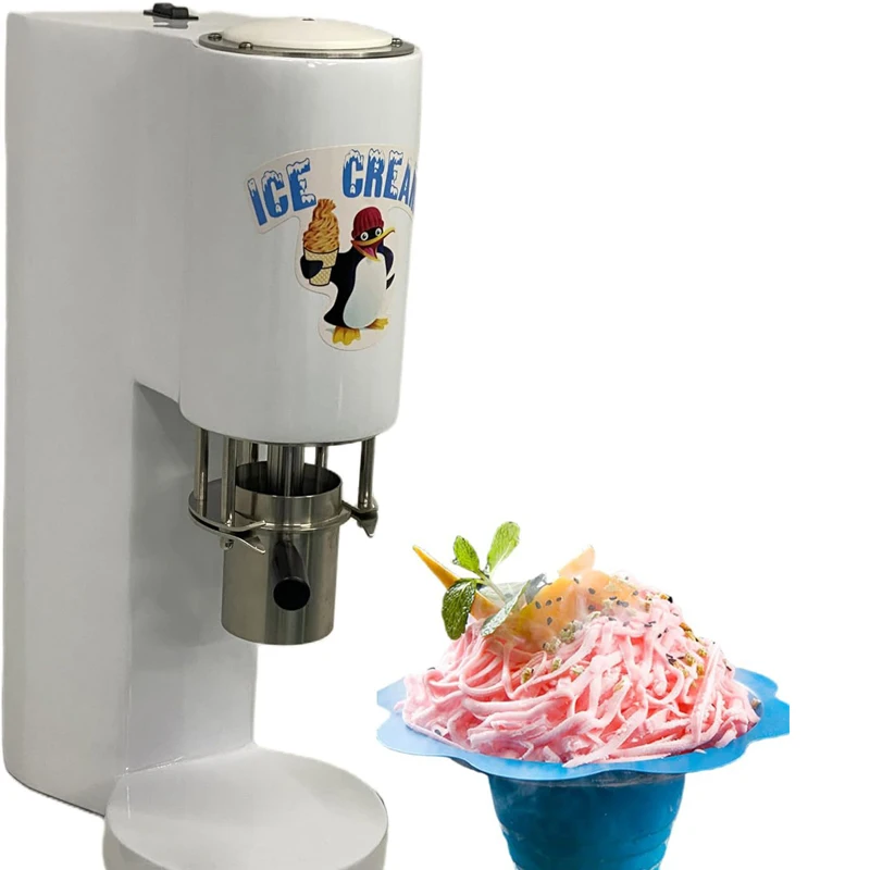 Máquina elétrica de macarrão de sorvete, espaguete, 4 tipos, máquina formadora de sorvete, máquina de fazer sorvete ce