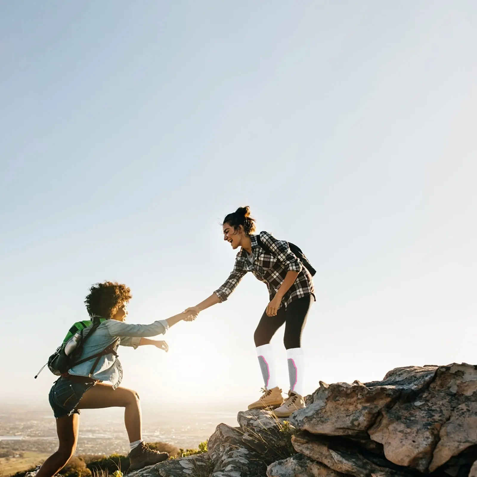 

1Pair Thick Hiking Socks Long Tube Warm Outdoor Winter Socks Ice Skating Skiing Roller Skating Anti Slip Breathable Cold