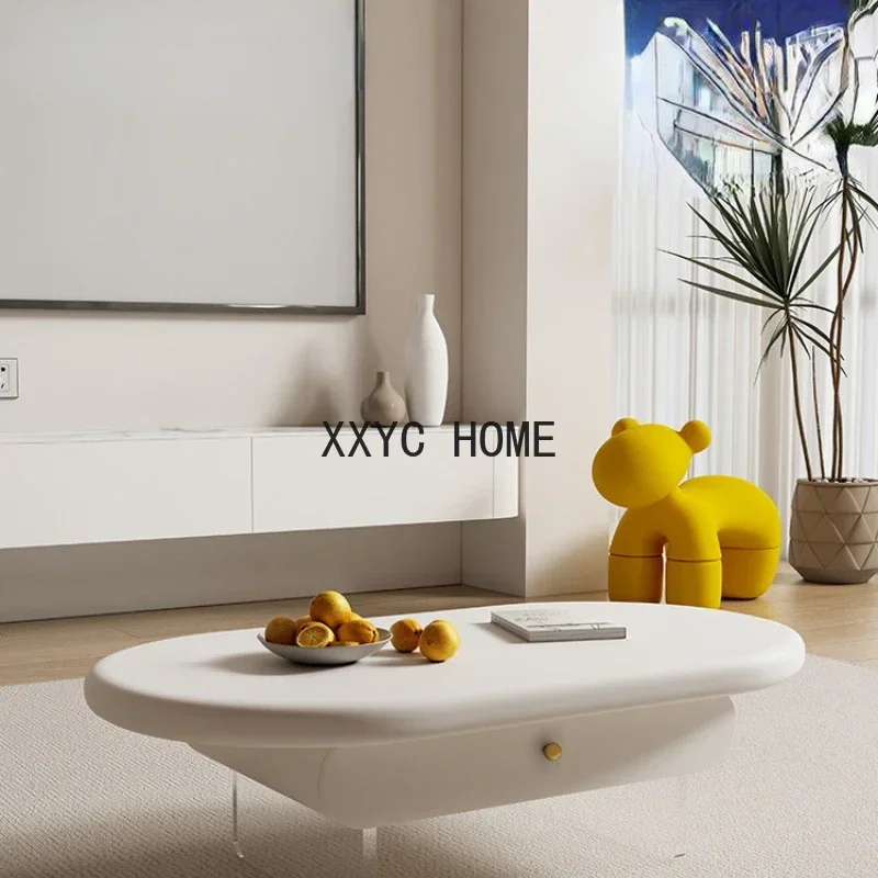 

Coffee Table TV Cabinet Small Apartment Modern Simple Rectangular Personalized Paint Tea Table