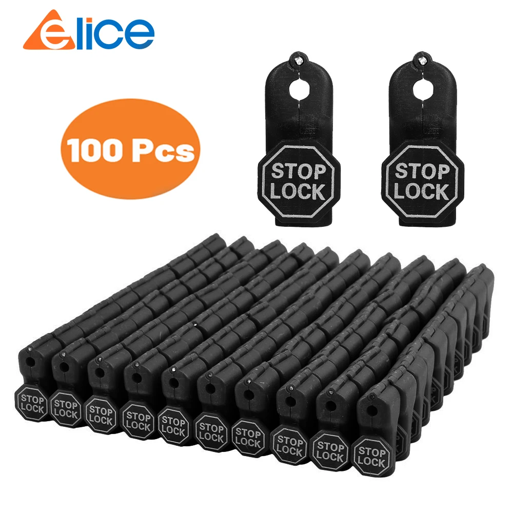 100 pcs/Bag Red/Black 6mm EAS Security Tag stop lock hook security display hook Anti Theft Stoplock