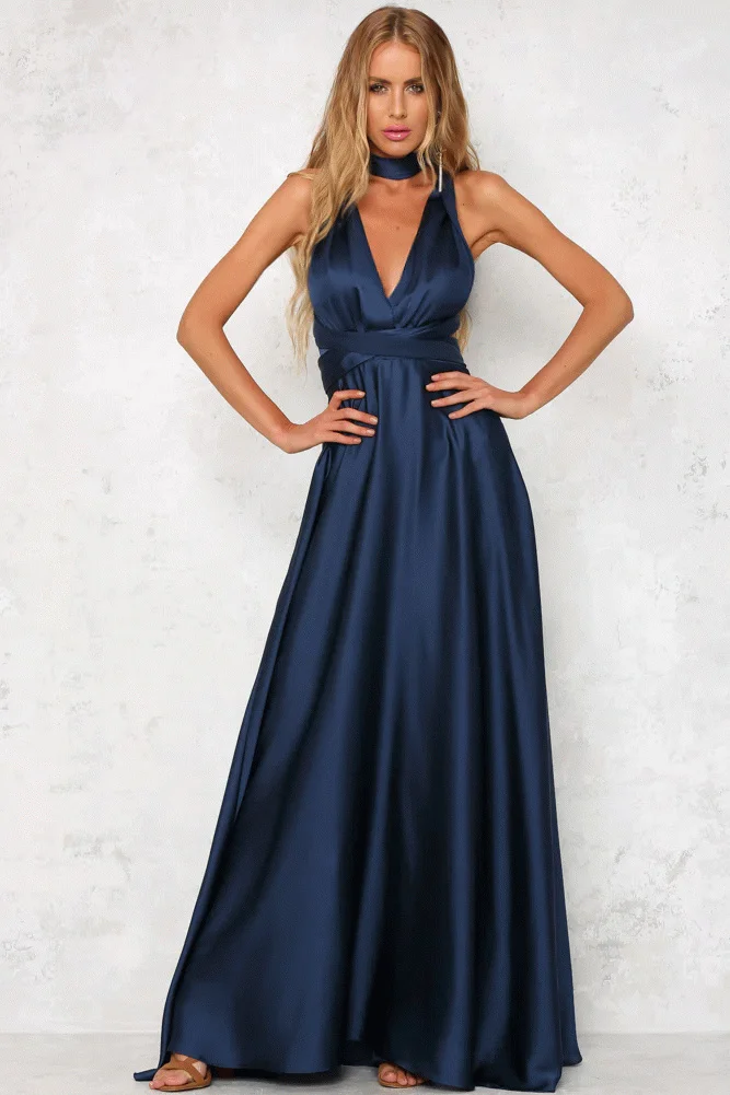 Women\'s V-neck Sleeveless Slim Waist Large Swing Dress Wedding Evening Party Long Dresses For Women 2023