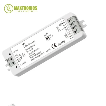 V1 V2 Single Color CCT LED Dimmer V3 VP V5-M RGBW RGB+CCT RGB Controller 12V CV RF 2.4G For 1/2/3/4CH Led Strip Light DC12-24V