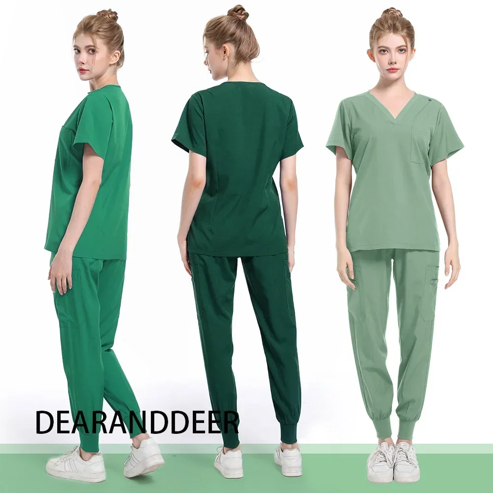 Pet Grooming Doctor Uniforms Non-sticky Hair Nurse Women Thin and Light Fabric Medical Clothes for Summer Clinical Uniform Woman