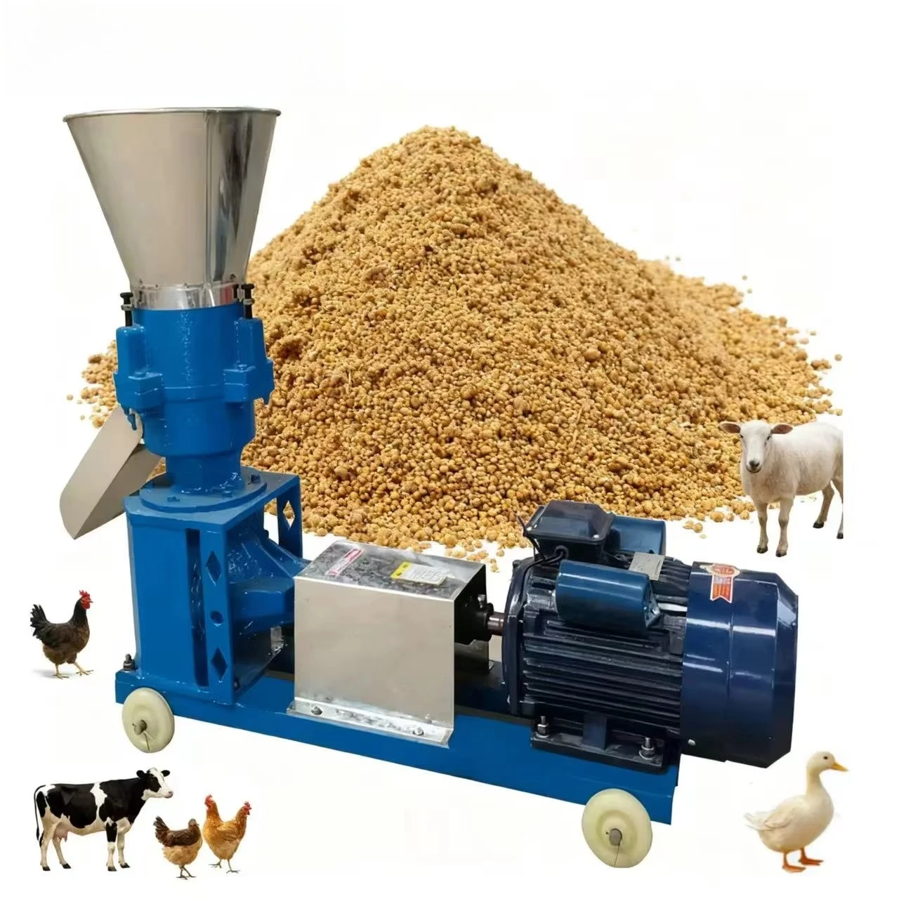 Feed pelletizer Household small fish chicken pig poultry animal feed pellet processor