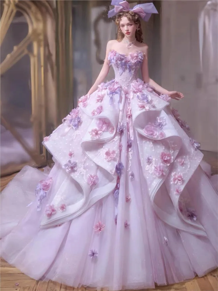 A new purple dress for the host of coming-of-age banquet light luxury and niche heavy industry