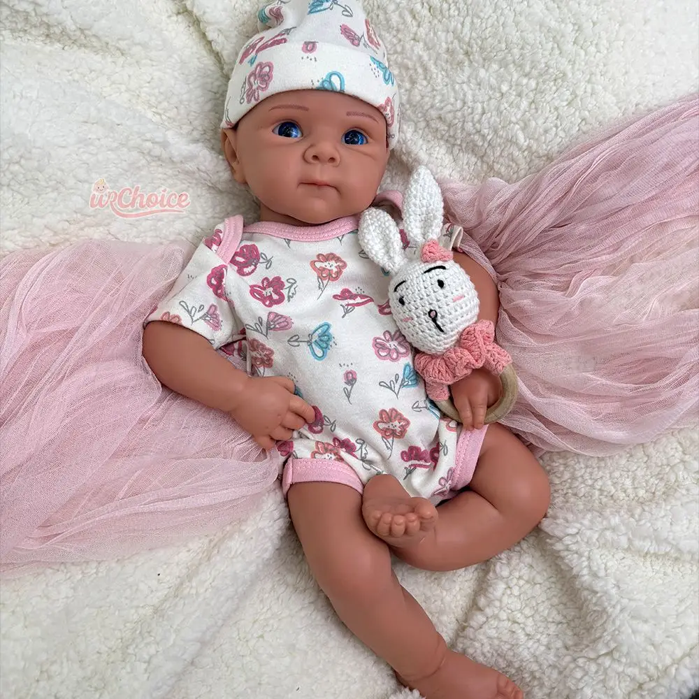 48 cm siliconen reborn babymeisje Bettie full body zachte wasbare pop realistische gewogen pasgeboren pop voor verzamelaar kerstcadeau
