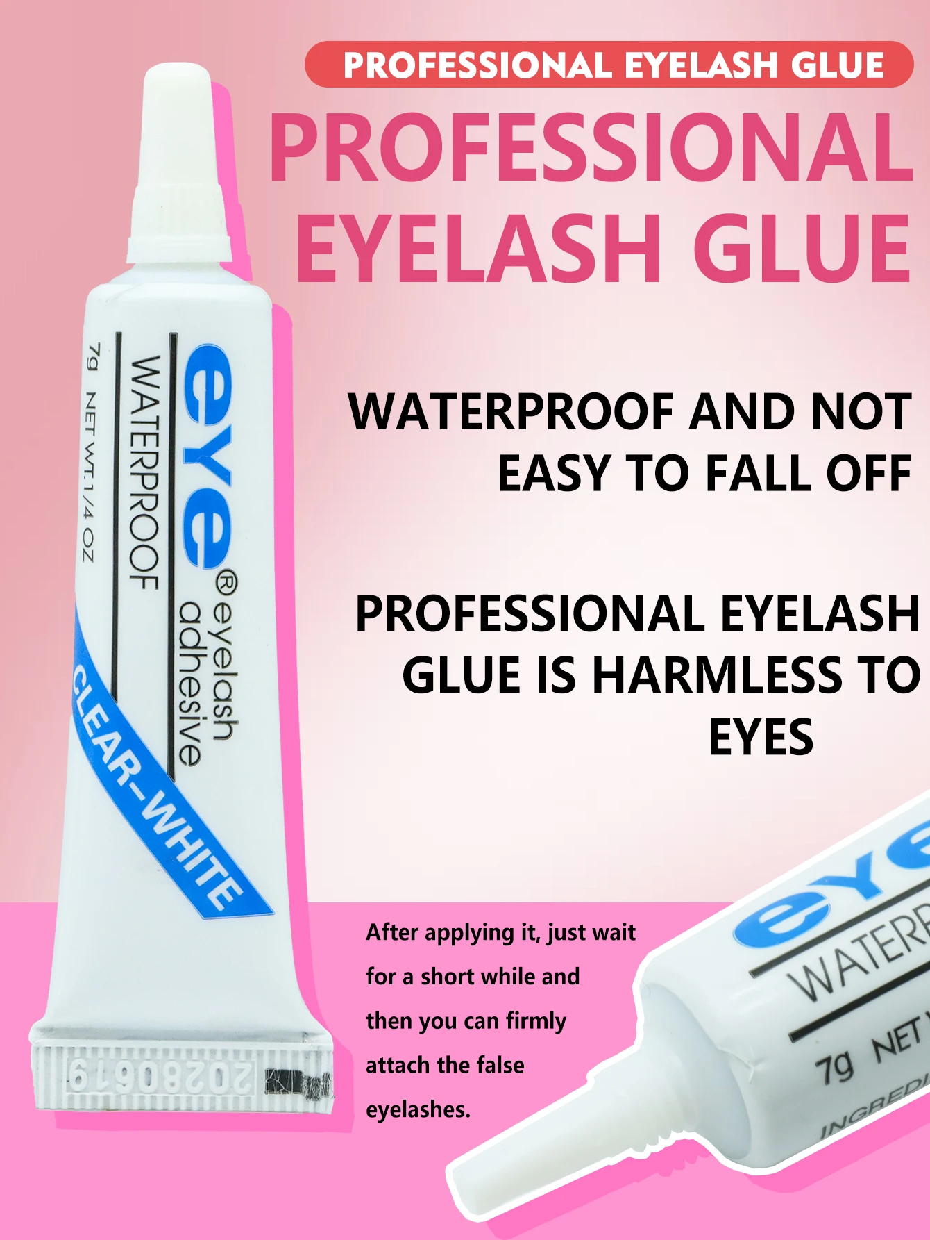 160 clusters of false eyelashes set, including eyelash glue and tweezers, a three-in-one set, high cost performance.