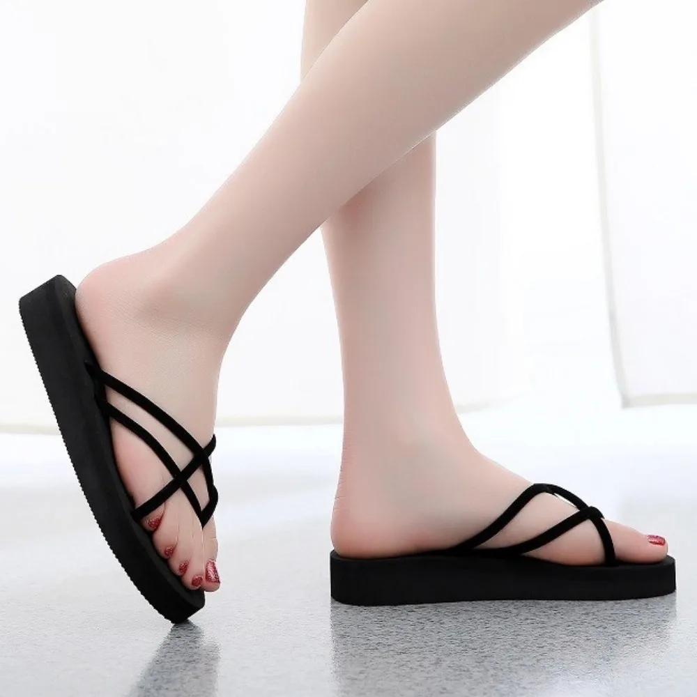 Summer Women\'s Slippers Fashion Platform Wedge Sandals Outdoor Leisure Flip Flops Travel Beach Slippers High Heel Women Slides