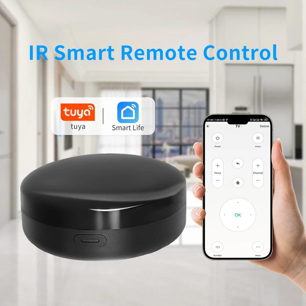 

Tuya WiFi Universal Infrared Remote Control Electronics Work With Smart Life TV Air DVD Supports Alexa Google Voice Assistant