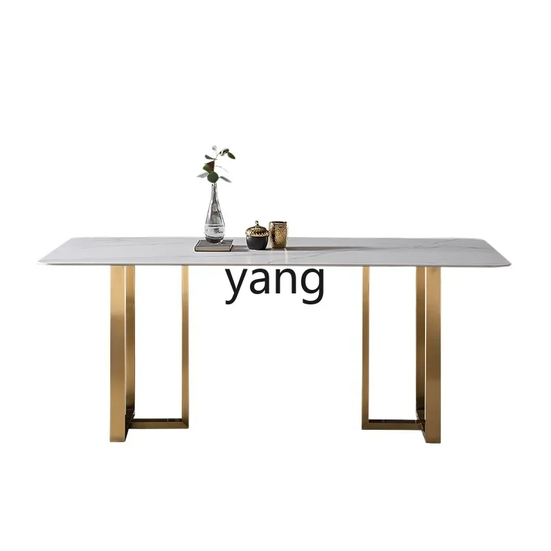 

Lmm household small apartment modern simple eating table rectangular 6-person dining table