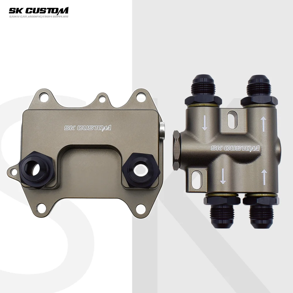 Adaptador de Enfriador de Aceite para Motor Diésel SK CUSTOM para Volkswagen Audi EA188 2.0 TDI CBAB CBBB CBDB CBDA CAGA CAHA, OE: 03L117021C