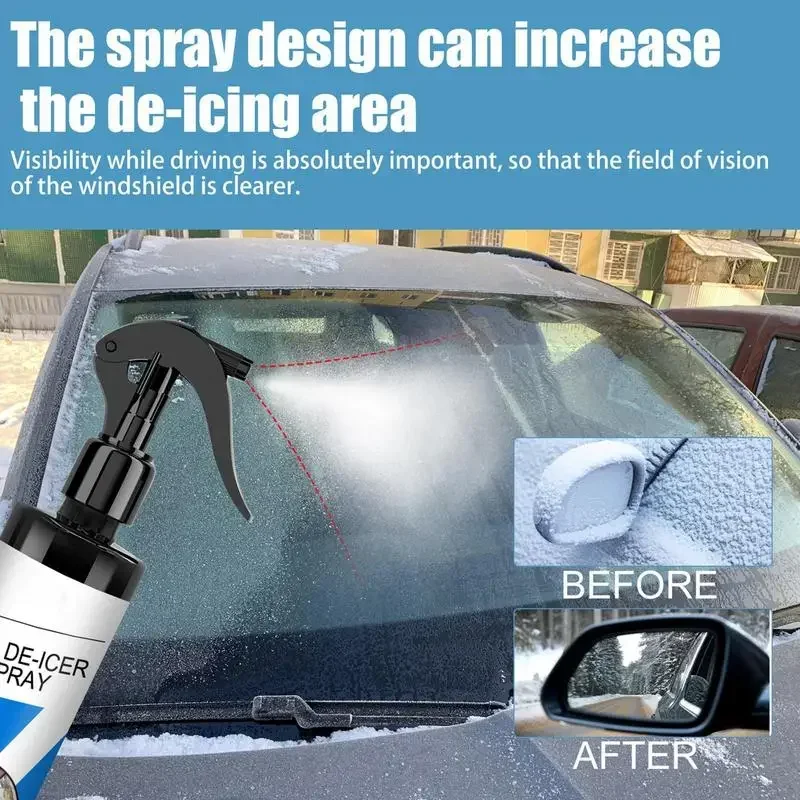 Snow Melting Spray 100ml Snow Remover For Cars Windshield Defroster Winter Car Accessories Instantly Melts Ice And Frost