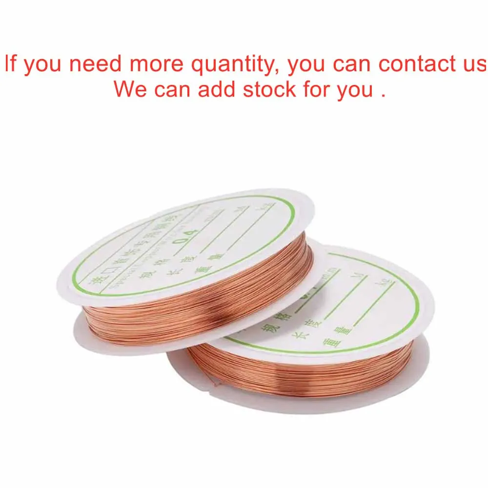 1 Roll Sturdy Gold Alloy Copper Wire Dia 0.2 0.3 0.4 0.5 0.6 0.7 0.8 1 mm Thread Metal String Wire For DIY Beads Jewelry Making