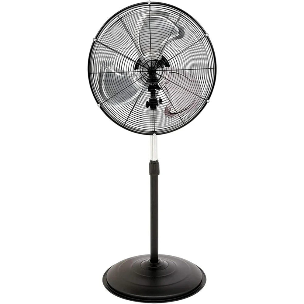 

Pro High-Velocity Oscillating Metal Stand Fan w/ 3-Speed Setting, 20" - Heavy-Duty Cooling Pedestal Unit w/ 4500 CFM