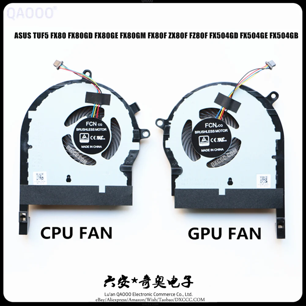 مروحة كمبيوتر محمول لشركة آسوس TUF5 FX504 FX504GD FX504GE FX504GM FX80 FX80GD FX80GE FX80GM FX80F ZX80F FZ80F CPU مروحة تبريد