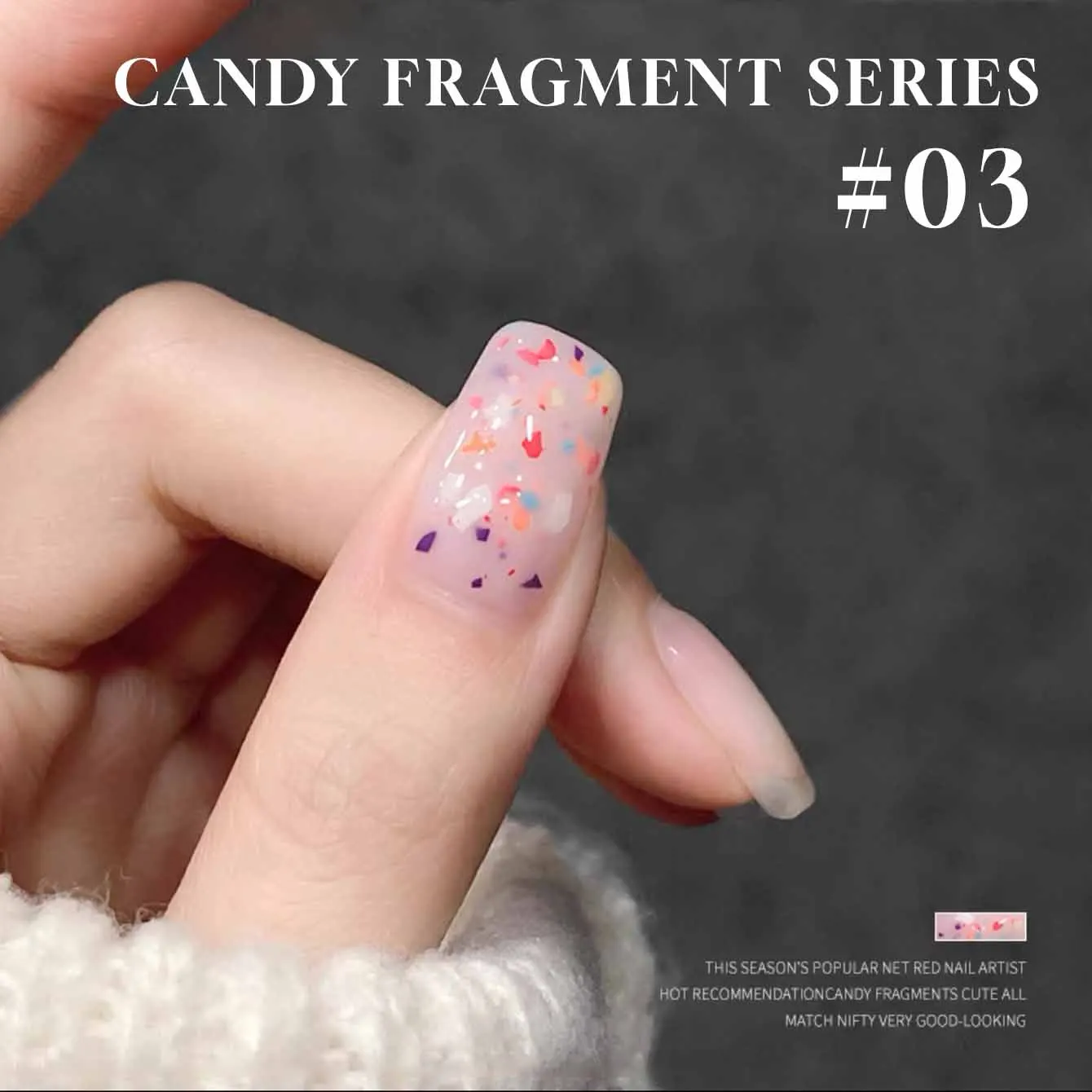 MIANEL 1-16pcs 12ML Summer Top Selling Japanese Candy Fragments Gel Nail Polish 2025 New Popular Macaron Sequins Nail Polish