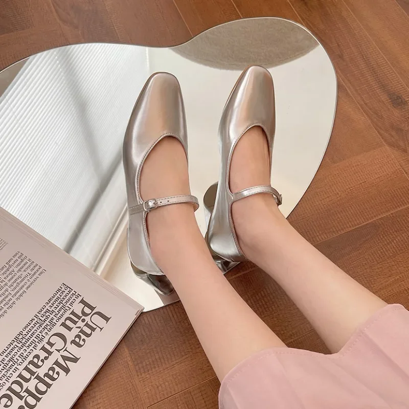 2024 Summer New Women Flat Shoes Fashion Shallow Ladies Casual Soft Mary Jane Shoes Outdoor Dress Flat Ballet Shoes