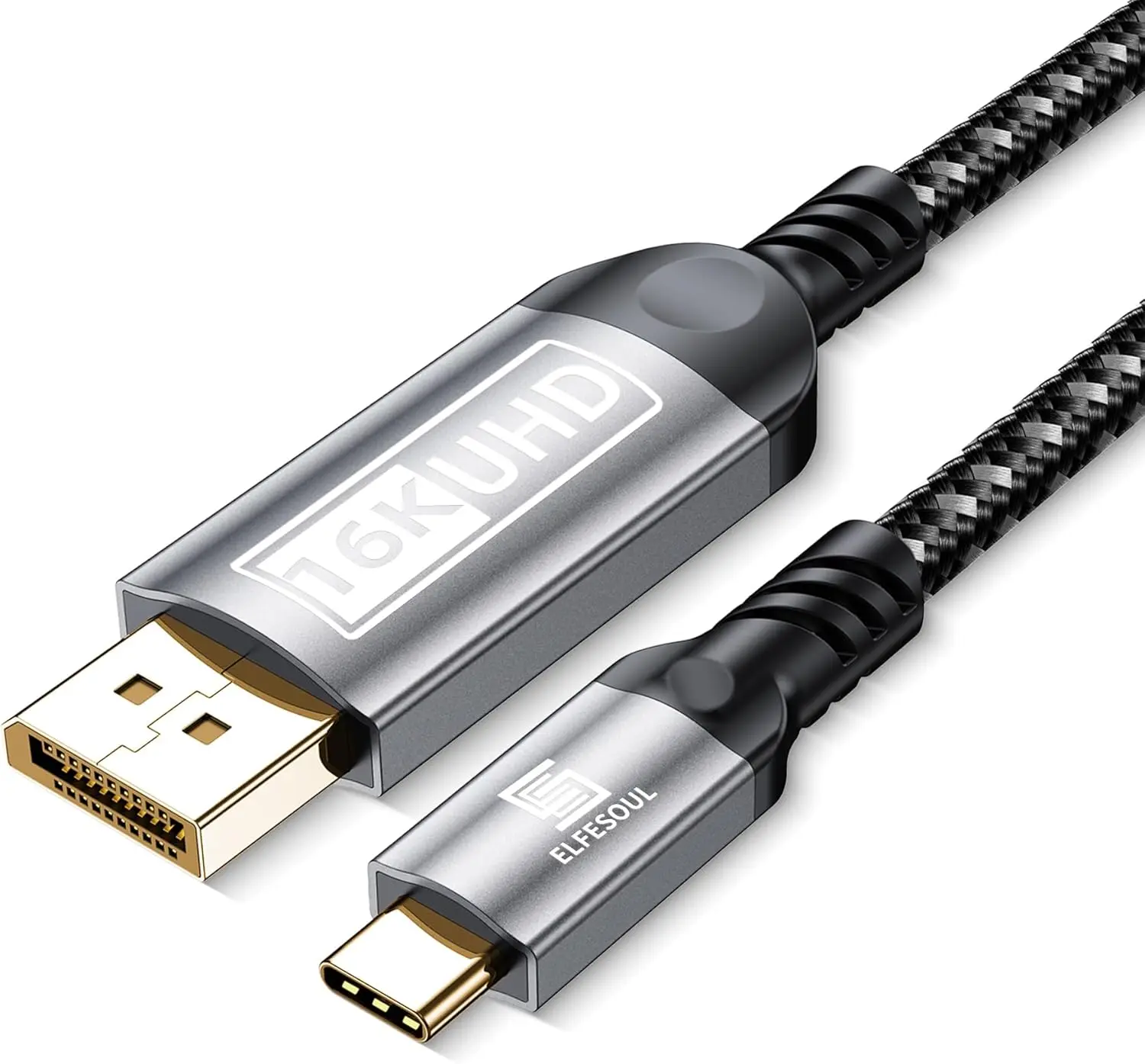 

USB-C to DisplayPort Cable 6.6ft, 16K@60Hz 8K@120Hz, 80Gbps, Thunderbolt 3/4/5, for MacBook Pro/Air, iPhone 17 Pro Max, iPad Pro