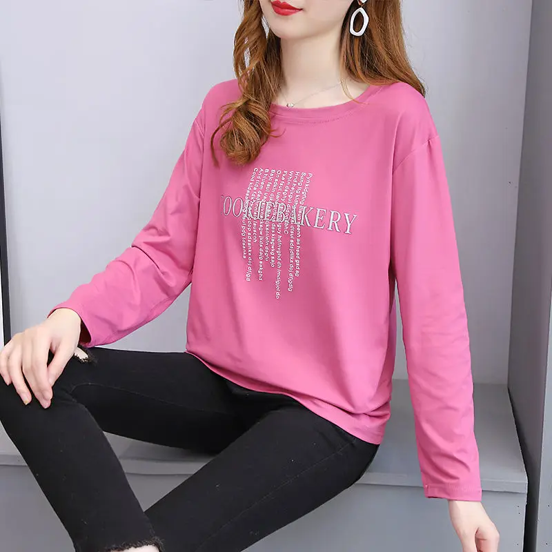 

Women's Three-Quarter Monochromatic Pullovers, Bottoming Shirt, Casual Korean Top, Simple Design, New, 2024