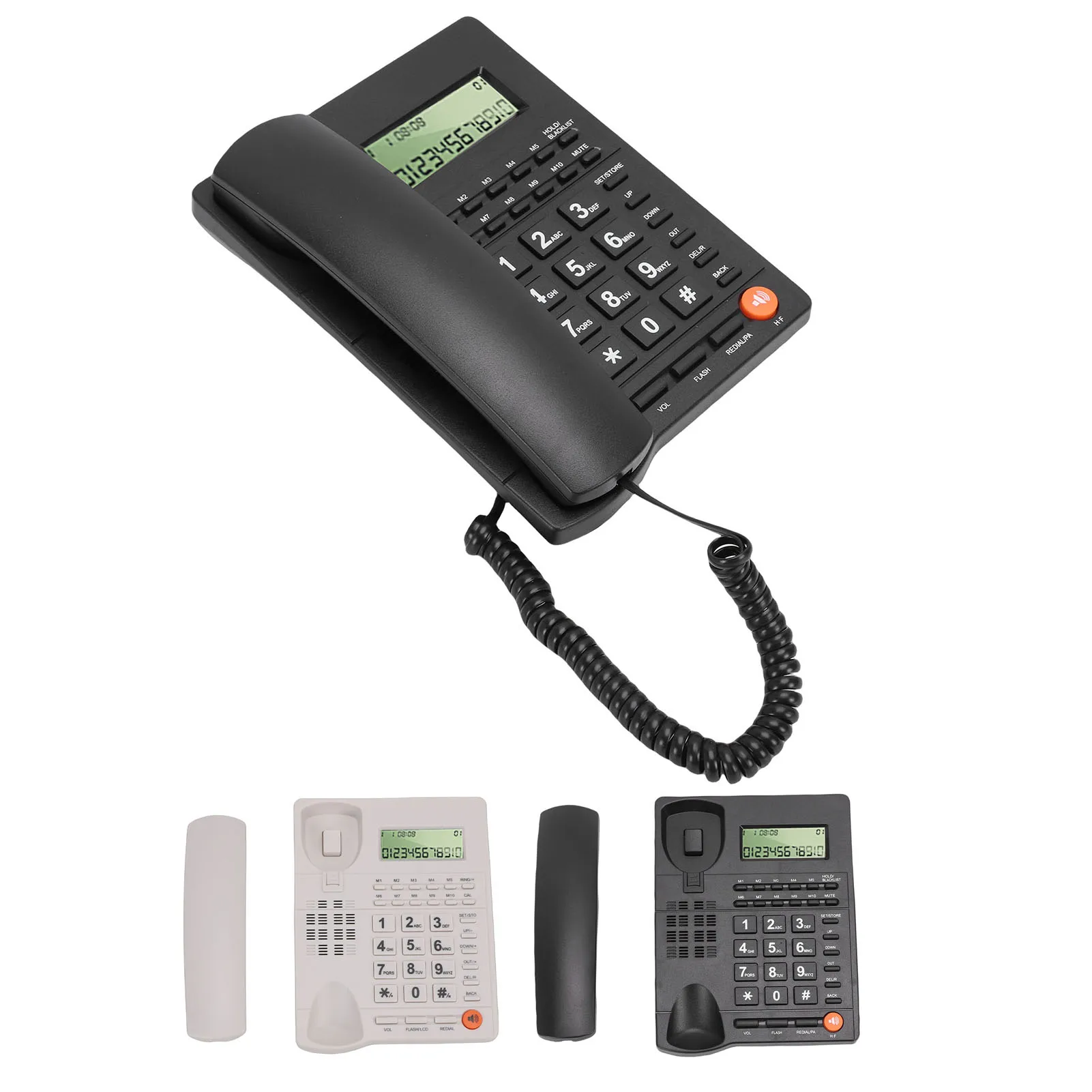 Caller ID Landline Phone Corded Landline Phone Caller ID Hotel Home Phone Large Key Telephone with Speaker Clear Display