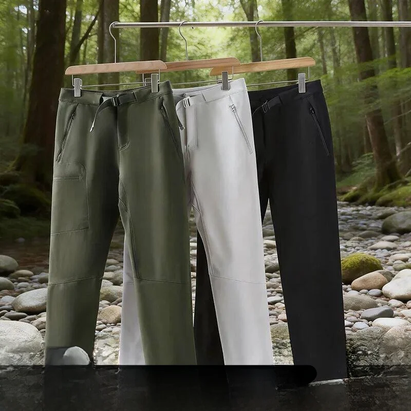 

Men's Faionable Softell Cargo Pants 3D Tailoring Waterproof Windproof Commuting New Spring 2026 Casual Straight Leg Zipper