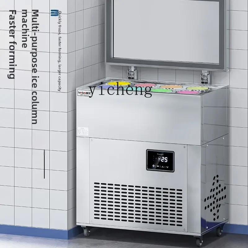 C12 Ice Column Machine Six Barrels Dessert Snowflake Ice Machine Commercial Ice Brick Machine