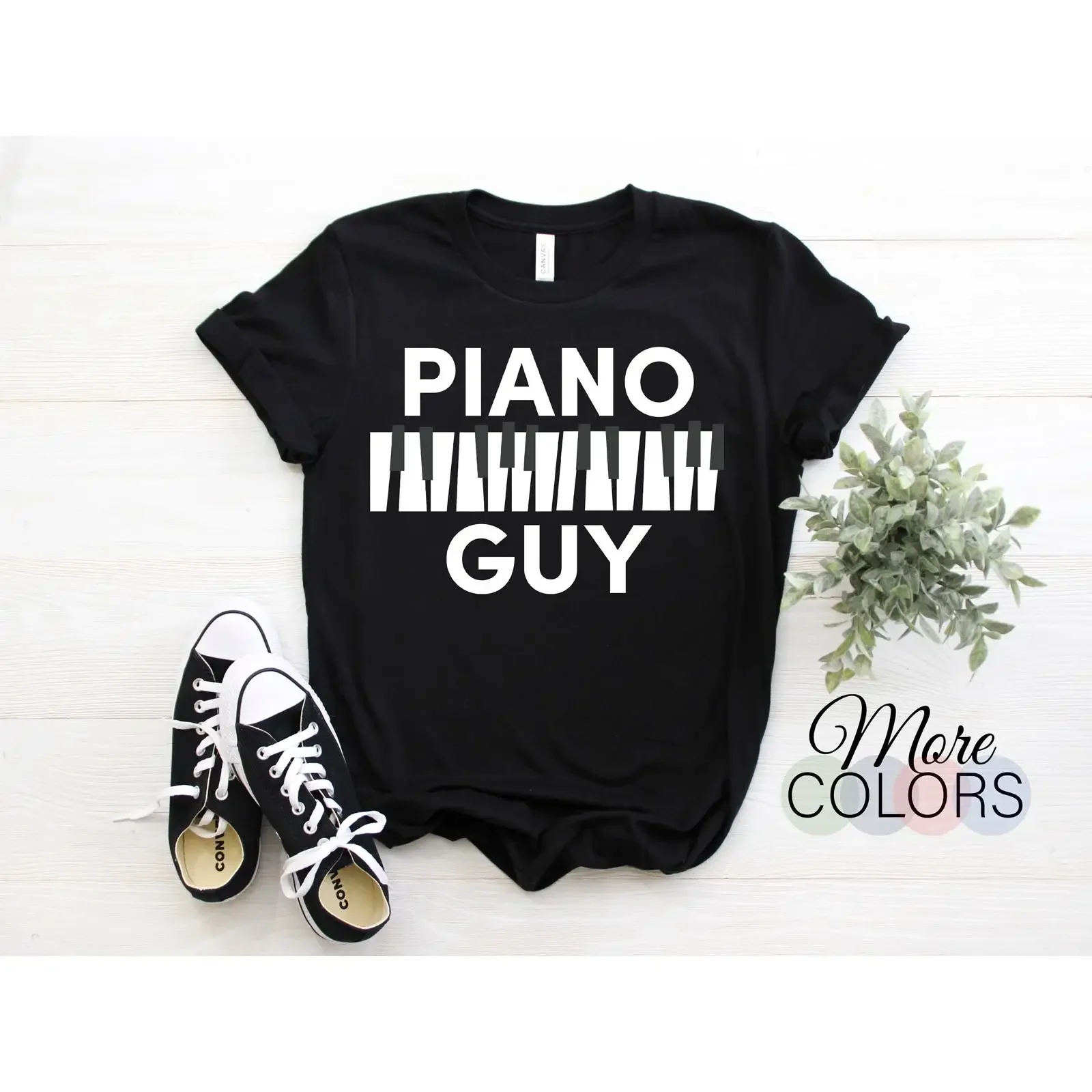 Piano Guy T Shirt Funny Pianist Keyboard Player Music Instrument for Students Teachers Band Concert vintage Washed Stylish