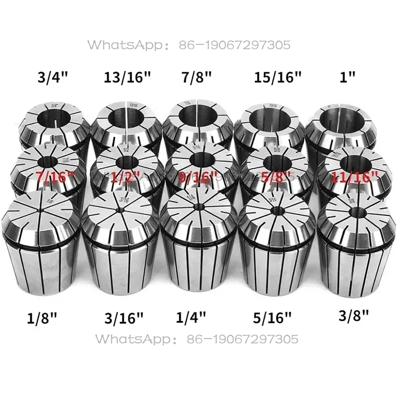 R8 Er-40  R8 Shank Collet Chuck Holder+15pcs Er40 Collets+spanner For  Milling Tool Holder Engraving Machine