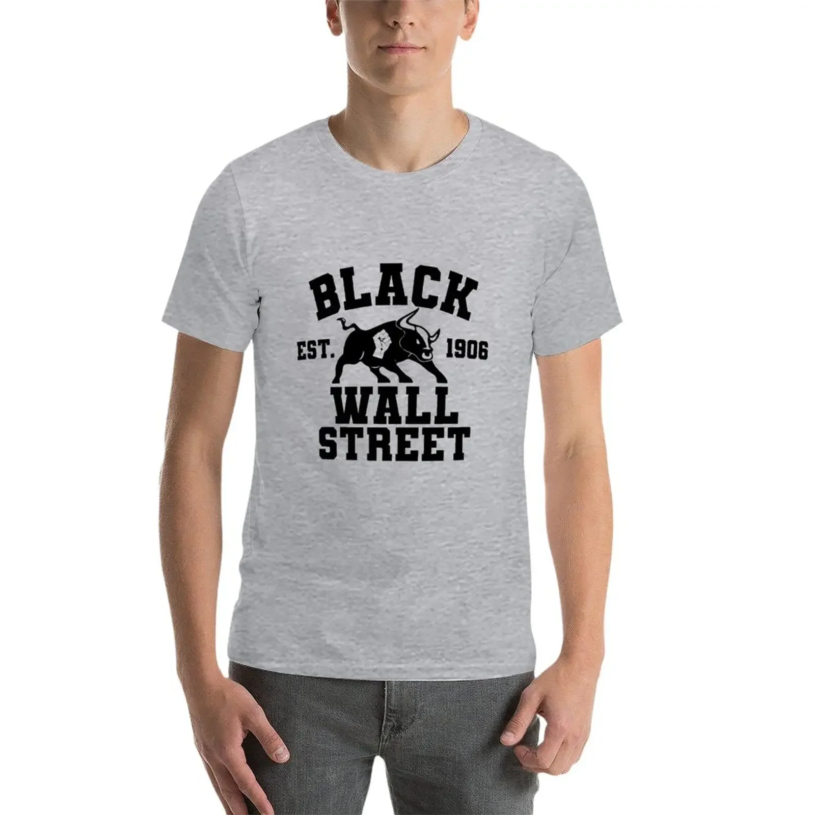 T-Shirt Black Wall Street Black Pride pour hommes, grande taille, médicaments, anime, garçons, blanc, hiphélicoptère, vêtements