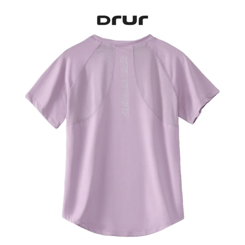 

DRUR женские топы для бега, летняя дышащая рубашка для фитнеса с короткими рукавами, быстросохнущая спортивная одежда для тренировок, йоги, спортивная спортивная одежда