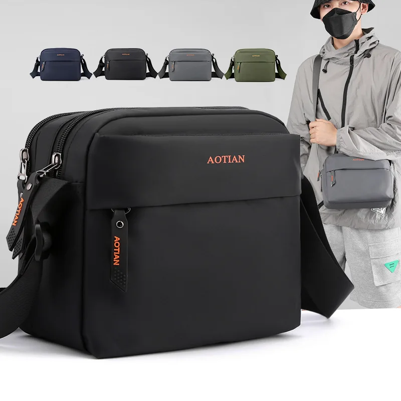 Bolsa de ombro casual horizontal aotian masculina, bolsa axford crossbody masculina simples, bolsa de estilinete ao ar livre, bolsa mensageiro na