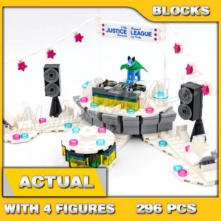 

296pcs Super Fighter The Justice Group Anniversary Party Rotating Dance Floor 10878 Building Blocks toys Compatible With Model