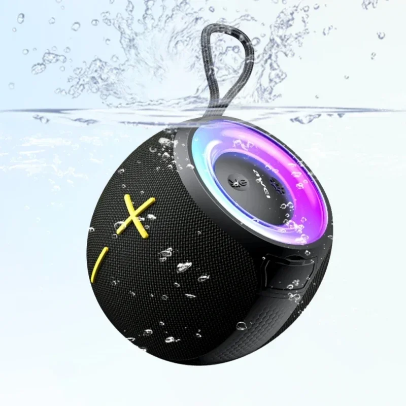 

Portable outdoor waterproof wireless Bluetooth small speaker RGB ambient light subwoofer Bluetooth 5.3 supports TWS serial